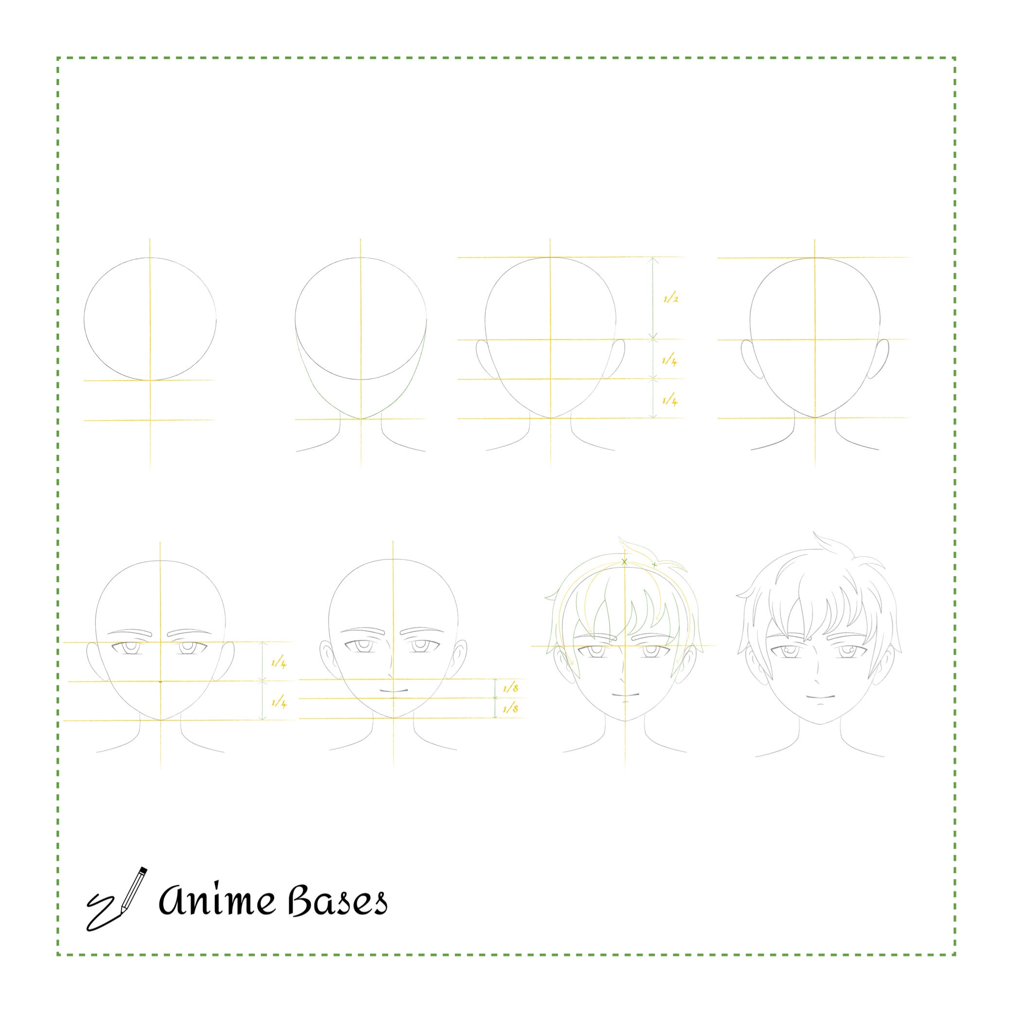 How to Draw an Anime Boy Head AnimeBases com